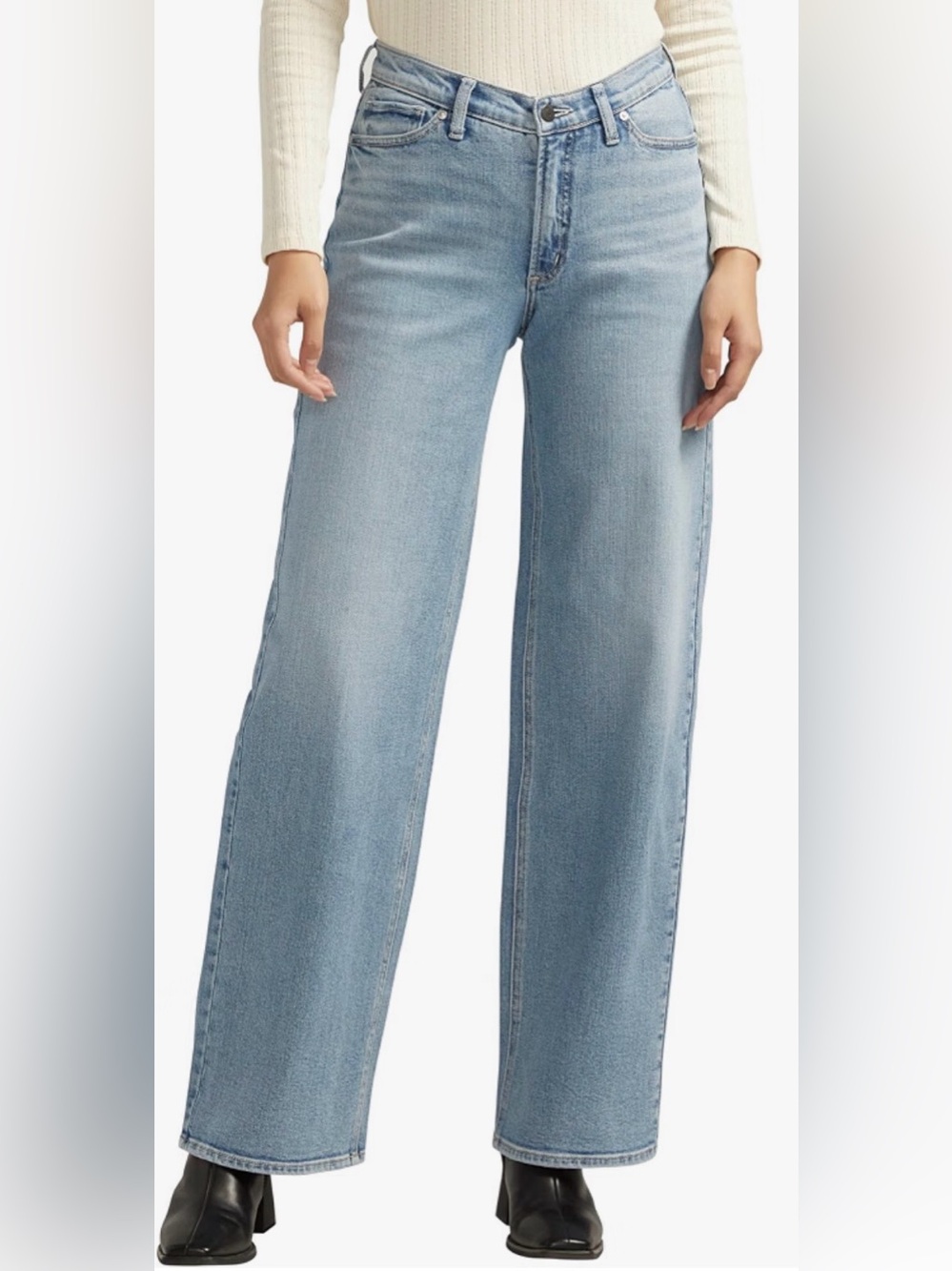 Silver Jeans V front wide leg jeans